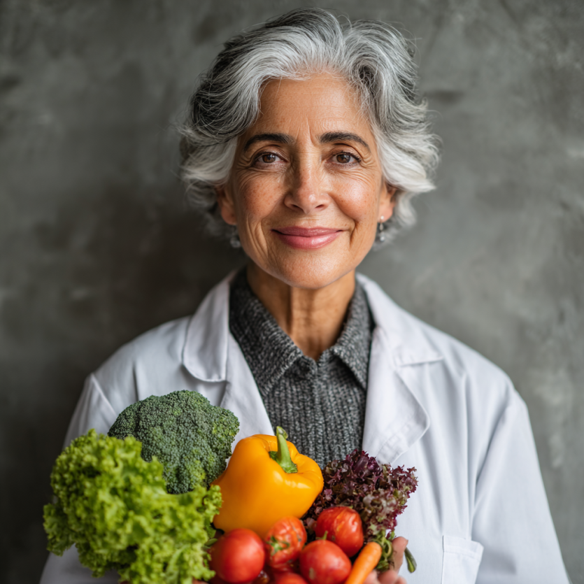 Elderly person exercising with good nutrition